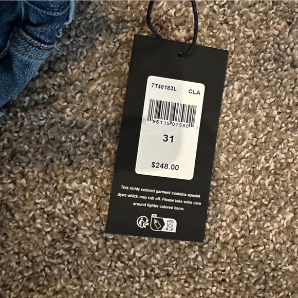 7 for all mankind AIRWEFT DENIM THE STRAIGHT jeans size 31 medium stretch - Picture 8 of 15